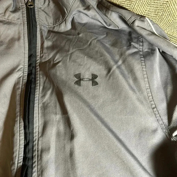 💥Under armour men zipper jacket grey and black size large - Picture 2 of 7